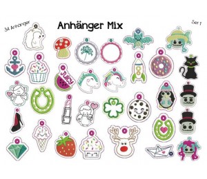 Stickserie ITH - Anhänger Mix 1